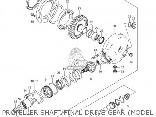 PROPELLER SHAFT/FINAL DRIVE GEAR (MODEL K8/K9) - VZR1800 BOULEVARD M109R 2009 (K9) CALIFORNIA (E33)