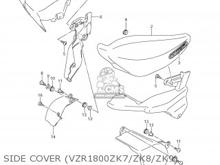 SIDE COVER (VZR1800ZK7/ZK8/ZK9) - VZR1800 BOULEVARD M109R 2009 (K9) CALIFORNIA (E33)