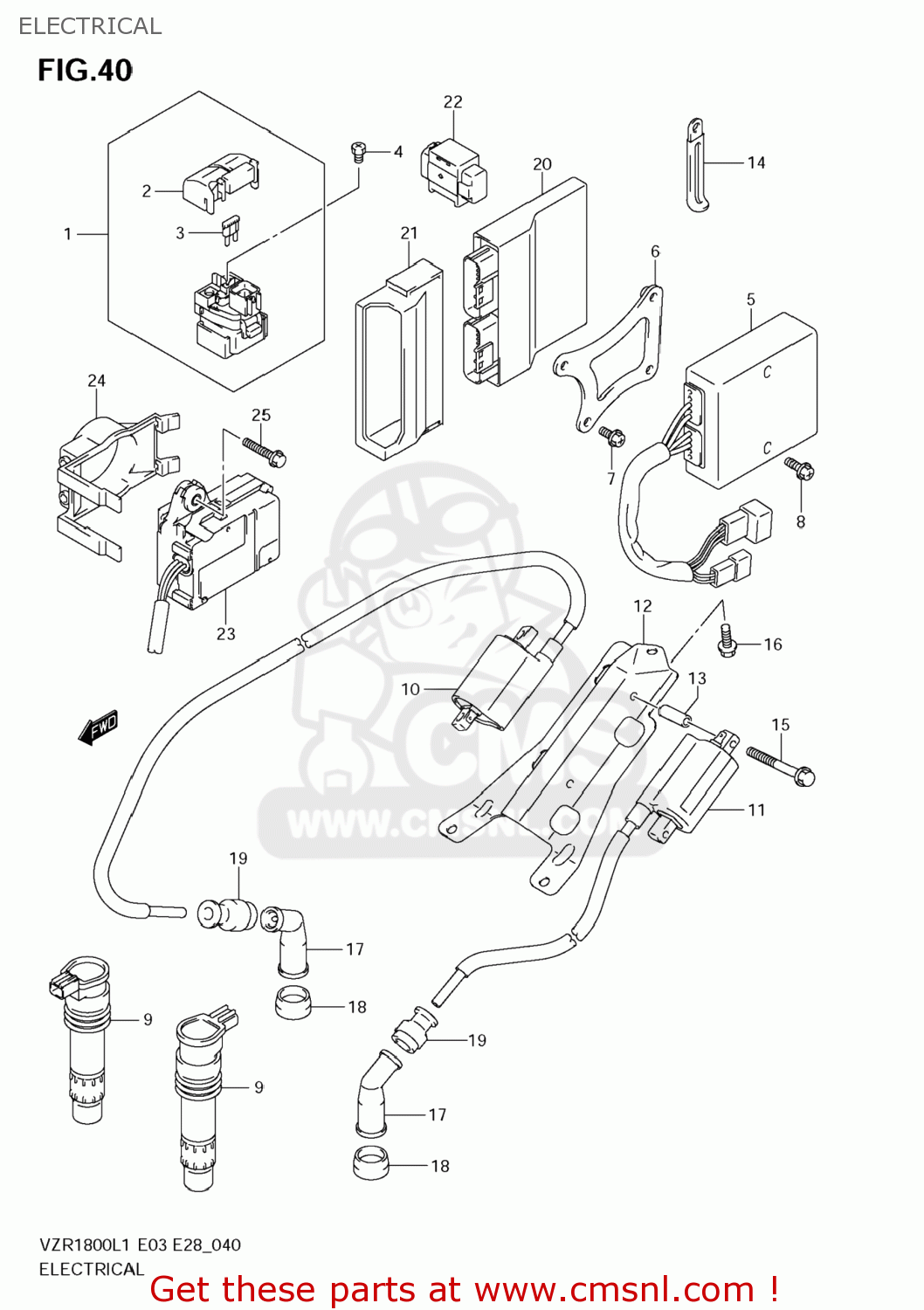 ELECTRICAL VZR1800 BOULEVARD M109R 2011 (L1) USA CALIFO CANAD (E03 E33 E28)