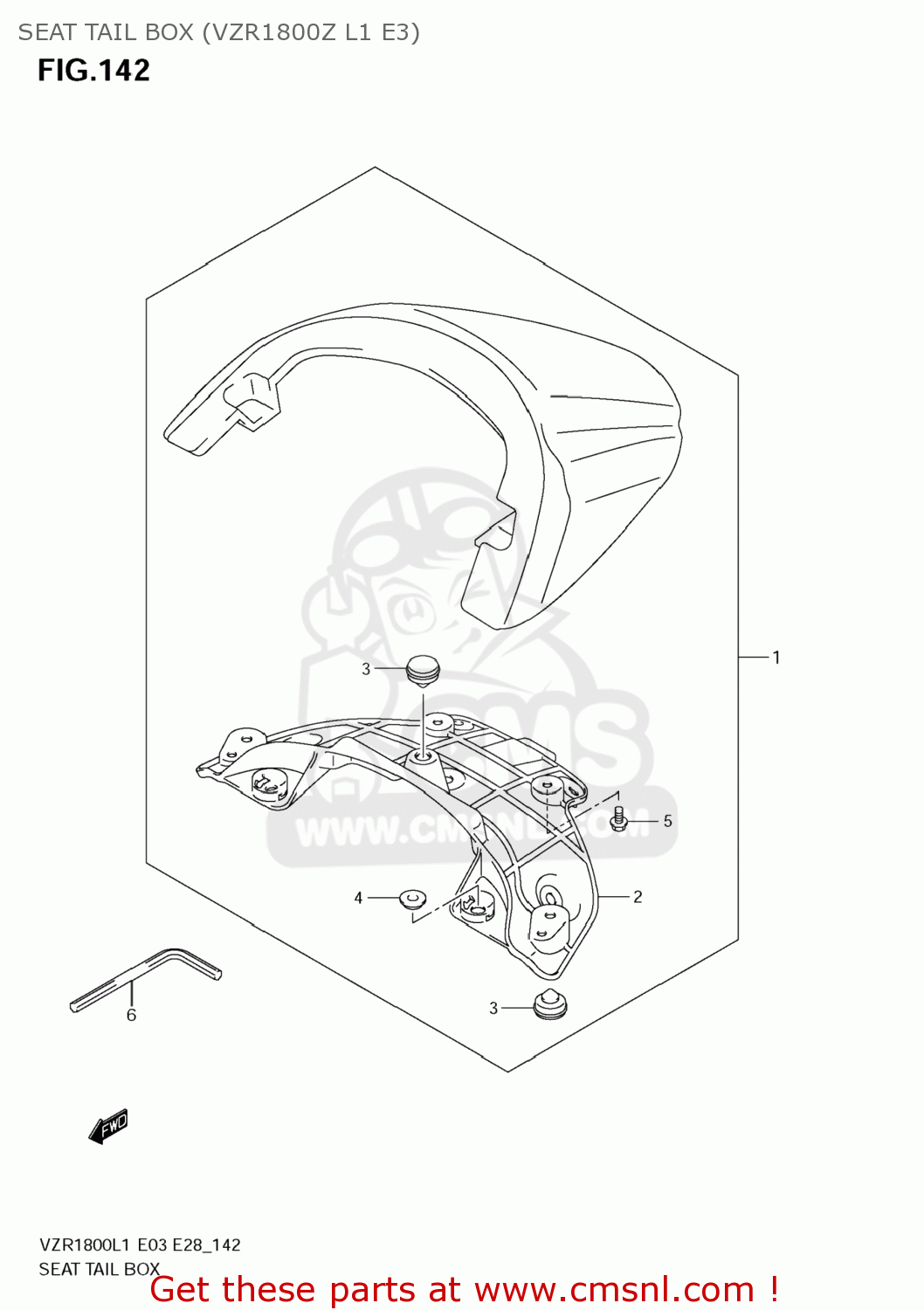 SEAT TAIL BOX (VZR1800Z L1 E3) VZR1800 BOULEVARD M109R 2011 (L1) USA CALIFO CANAD (E03 E33 E28)