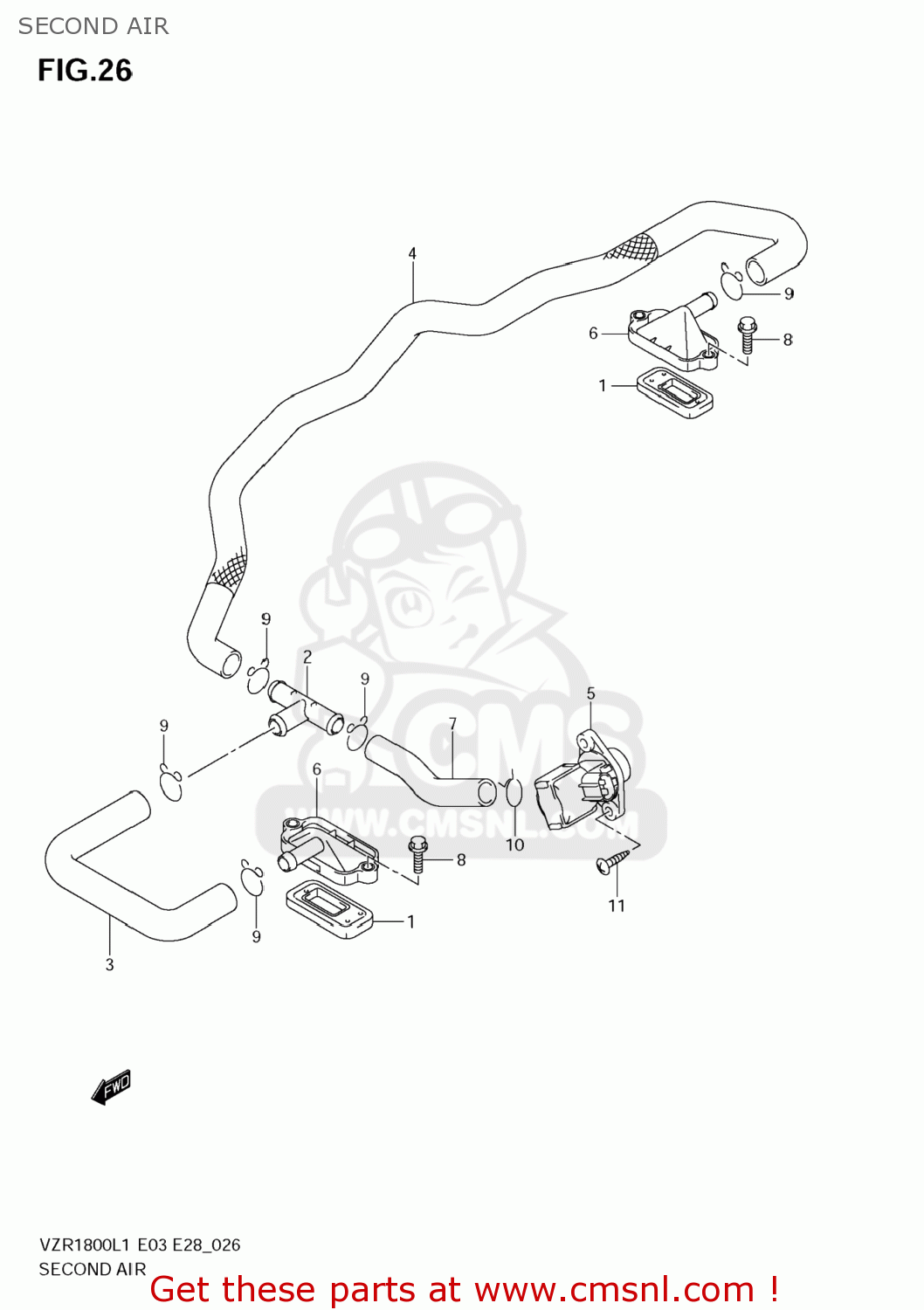 SECOND AIR VZR1800 BOULEVARD M109R 2011 (L1) USA CALIFO CANAD (E03 E33 E28)