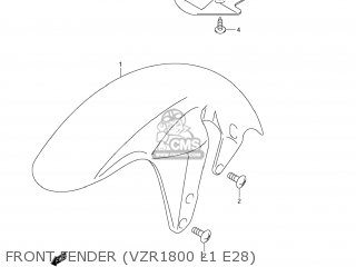 FRONT FENDER (VZR1800 L1 E28) - VZR1800 BOULEVARD M109R 2011 (L1) USA CALIFO CANAD (E03 E33 E28)
