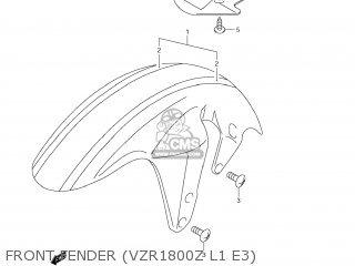 FRONT FENDER (VZR1800Z L1 E3) - VZR1800 BOULEVARD M109R 2011 (L1) USA CALIFO CANAD (E03 E33 E28)