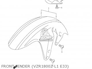 FRONT FENDER (VZR1800Z L1 E33) - VZR1800 BOULEVARD M109R 2011 (L1) USA CALIFO CANAD (E03 E33 E28)