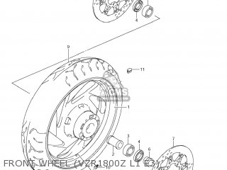 FRONT WHEEL (VZR1800Z L1 E3) - VZR1800 BOULEVARD M109R 2011 (L1) USA CALIFO CANAD (E03 E33 E28)