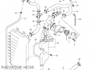 RADIATOR HOSE - VZR1800 BOULEVARD M109R 2011 (L1) USA CALIFO CANAD (E03 E33 E28)