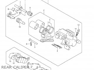 REAR CALIPER - VZR1800 BOULEVARD M109R 2011 (L1) USA CALIFO CANAD (E03 E33 E28)