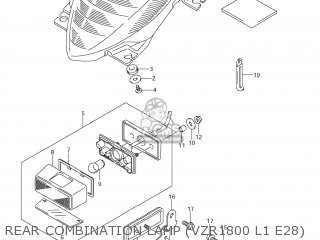 REAR COMBINATION LAMP (VZR1800 L1 E28) - VZR1800 BOULEVARD M109R 2011 (L1) USA CALIFO CANAD (E03 E33 E28)