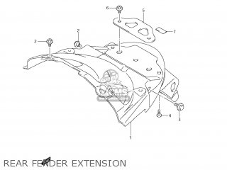 REAR FENDER EXTENSION - VZR1800 BOULEVARD M109R 2011 (L1) USA CALIFO CANAD (E03 E33 E28)