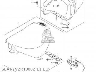 SEAT (VZR1800Z L1 E3) - VZR1800 BOULEVARD M109R 2011 (L1) USA CALIFO CANAD (E03 E33 E28)