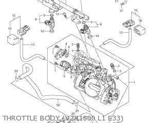 THROTTLE BODY (VZR1800 L1 E33) - VZR1800 BOULEVARD M109R 2011 (L1) USA CALIFO CANAD (E03 E33 E28)
