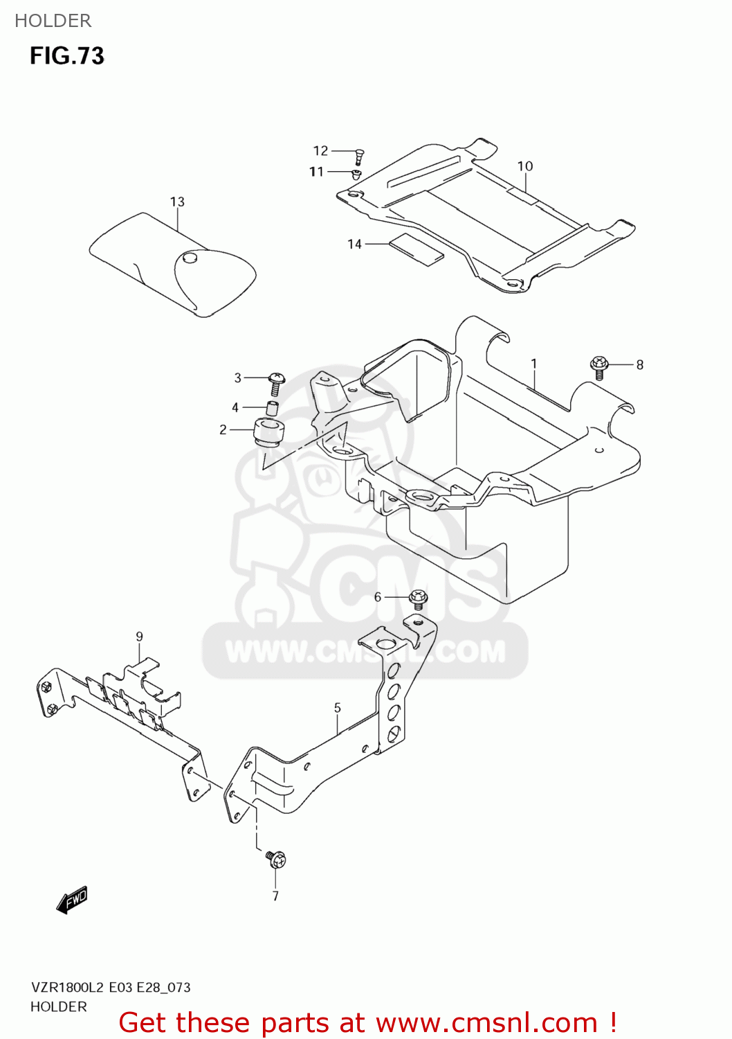 HOLDER VZR1800 BOULEVARD M109R 2012 (L2) USA CALIFO CANAD (E03 E33 E28)