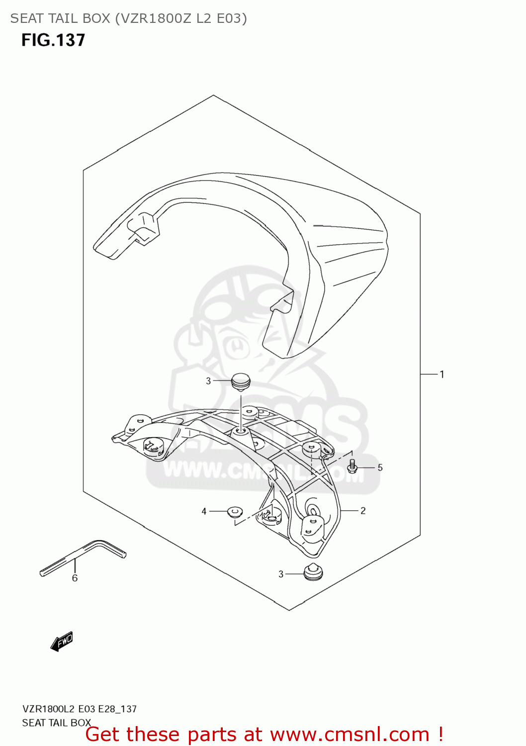 SEAT TAIL BOX (VZR1800Z L2 E03) VZR1800 BOULEVARD M109R 2012 (L2) USA CALIFO CANAD (E03 E33 E28)
