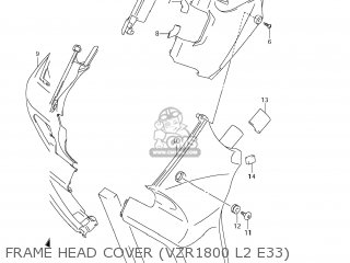 FRAME HEAD COVER (VZR1800 L2 E33) - VZR1800 BOULEVARD M109R 2012 (L2) USA CALIFO CANAD (E03 E33 E28)