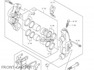 FRONT CALIPER - VZR1800 BOULEVARD M109R 2012 (L2) USA CALIFO CANAD (E03 E33 E28)
