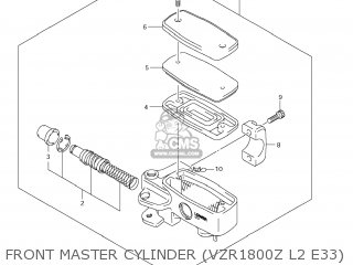 FRONT MASTER CYLINDER (VZR1800Z L2 E33) - VZR1800 BOULEVARD M109R 2012 (L2) USA CALIFO CANAD (E03 E33 E28)