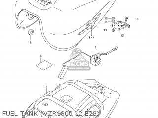 FUEL TANK (VZR1800 L2 E28) - VZR1800 BOULEVARD M109R 2012 (L2) USA CALIFO CANAD (E03 E33 E28)