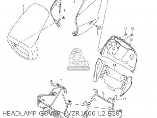 HEADLAMP COVER (VZR1800 L2 E28) - VZR1800 BOULEVARD M109R 2012 (L2) USA CALIFO CANAD (E03 E33 E28)
