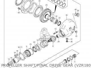 PROPELLER SHAFT/FINAL DRIVE GEAR (VZR1800 L2 E33) - VZR1800 BOULEVARD M109R 2012 (L2) USA CALIFO CANAD (E03 E33 E28)