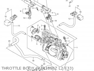 THROTTLE BODY (VZR1800Z L2 E33) - VZR1800 BOULEVARD M109R 2012 (L2) USA CALIFO CANAD (E03 E33 E28)