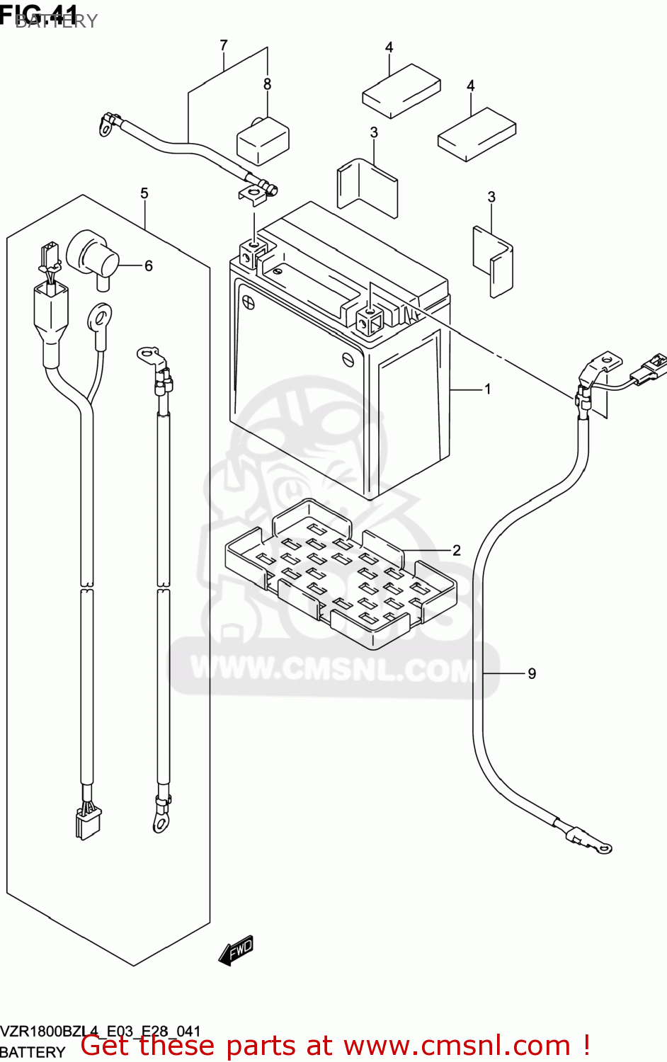 BATTERY VZR1800BZ BOULEVARD 2014 (L4) USA (E03)