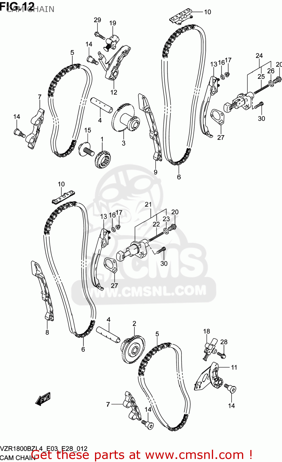 CAM CHAIN VZR1800BZ BOULEVARD 2014 (L4) USA (E03)
