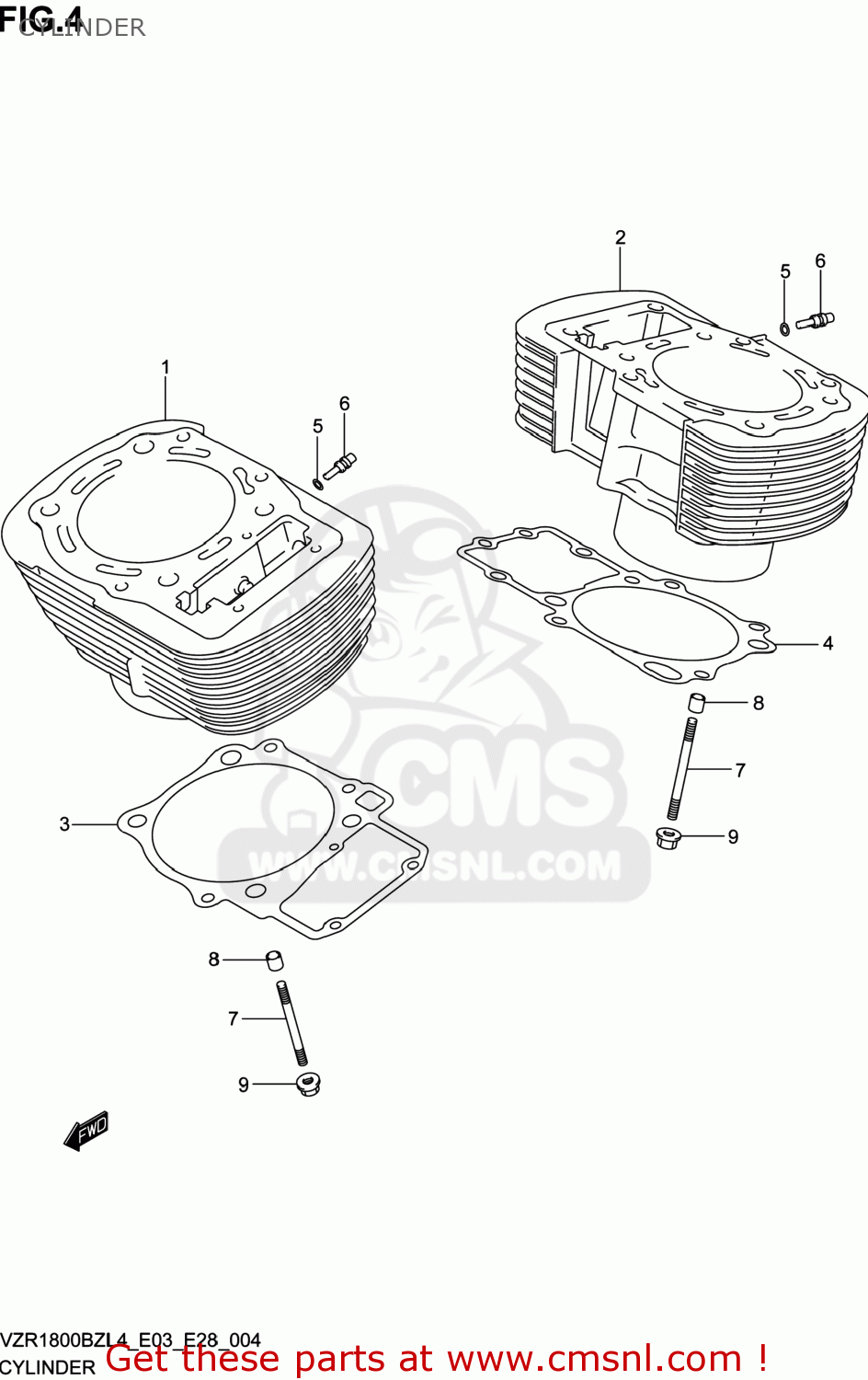 CYLINDER VZR1800BZ BOULEVARD 2014 (L4) USA (E03)