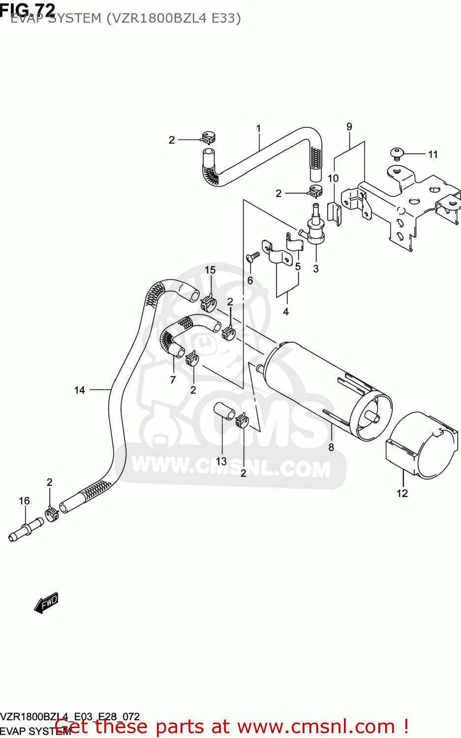 EVAP SYSTEM (VZR1800BZL4 E33) VZR1800BZ BOULEVARD 2014 (L4) USA (E03)