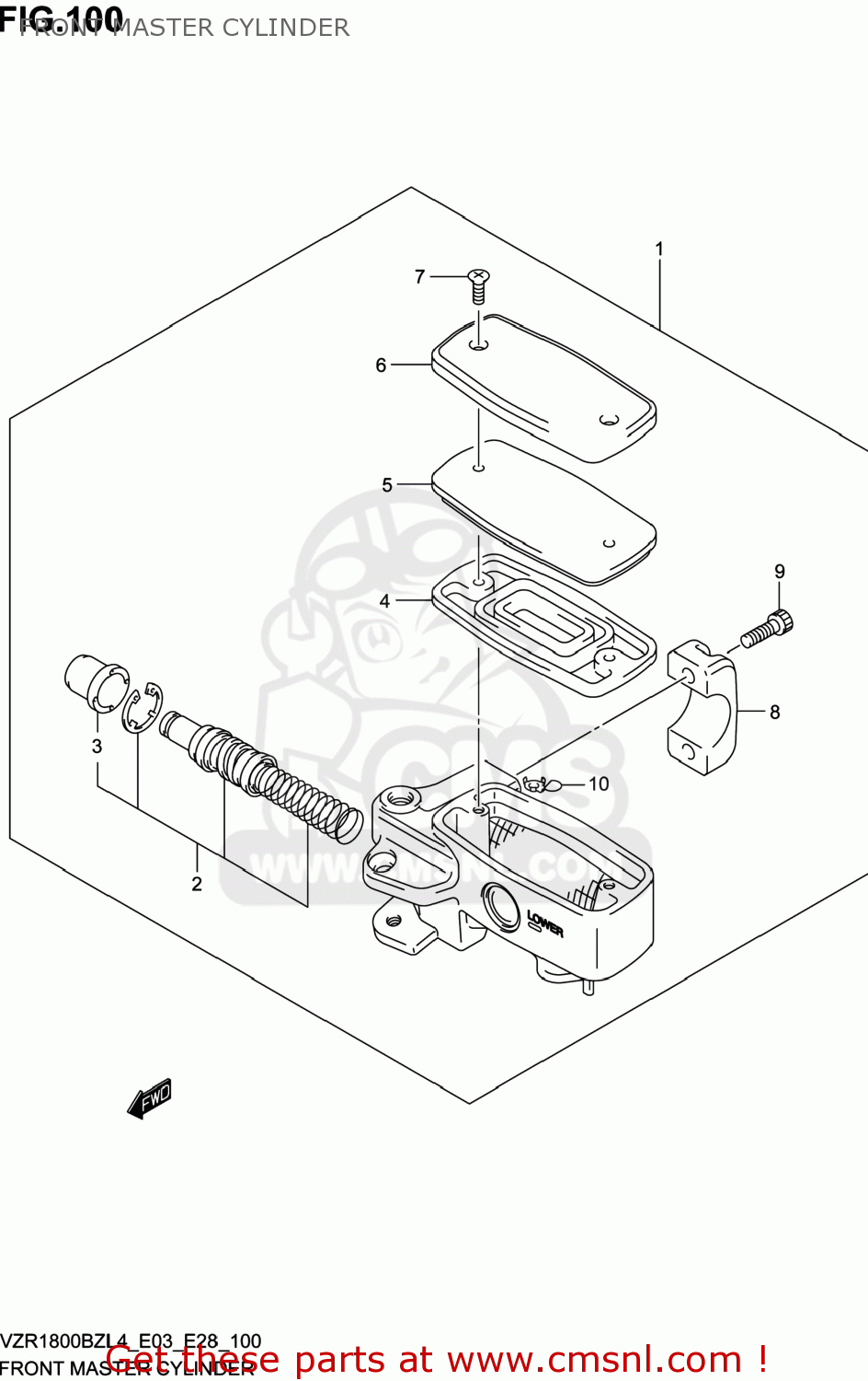 FRONT MASTER CYLINDER VZR1800BZ BOULEVARD 2014 (L4) USA (E03)