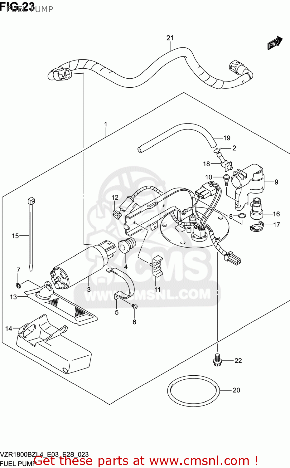 FUEL PUMP VZR1800BZ BOULEVARD 2014 (L4) USA (E03)