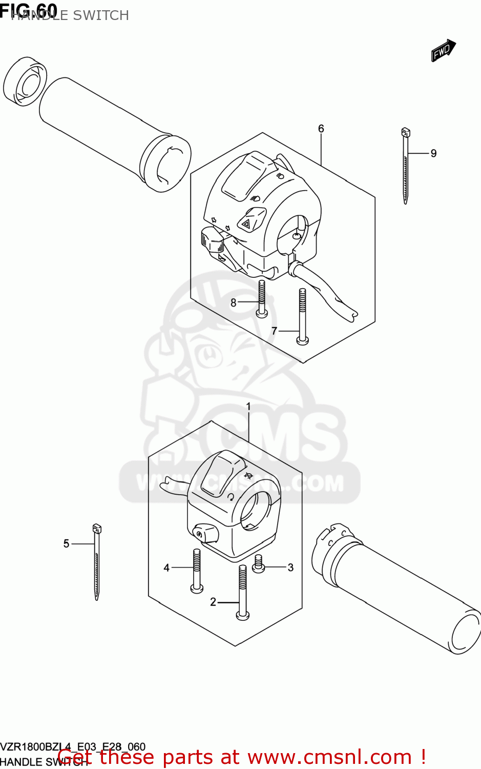 HANDLE SWITCH VZR1800BZ BOULEVARD 2014 (L4) USA (E03)