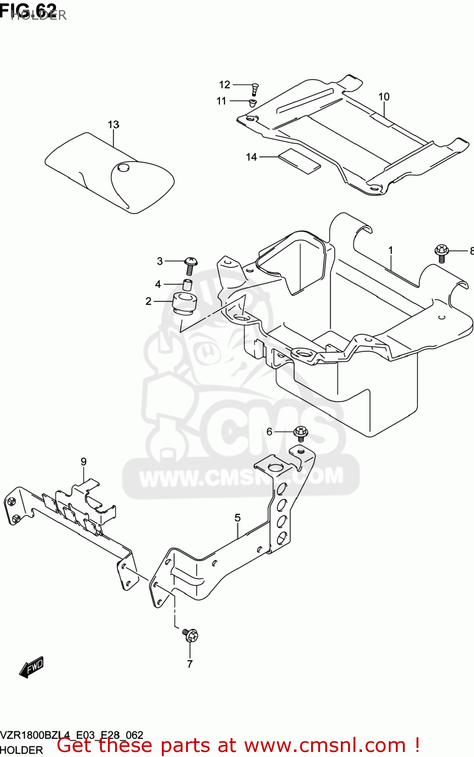 HOLDER VZR1800BZ BOULEVARD 2014 (L4) USA (E03)