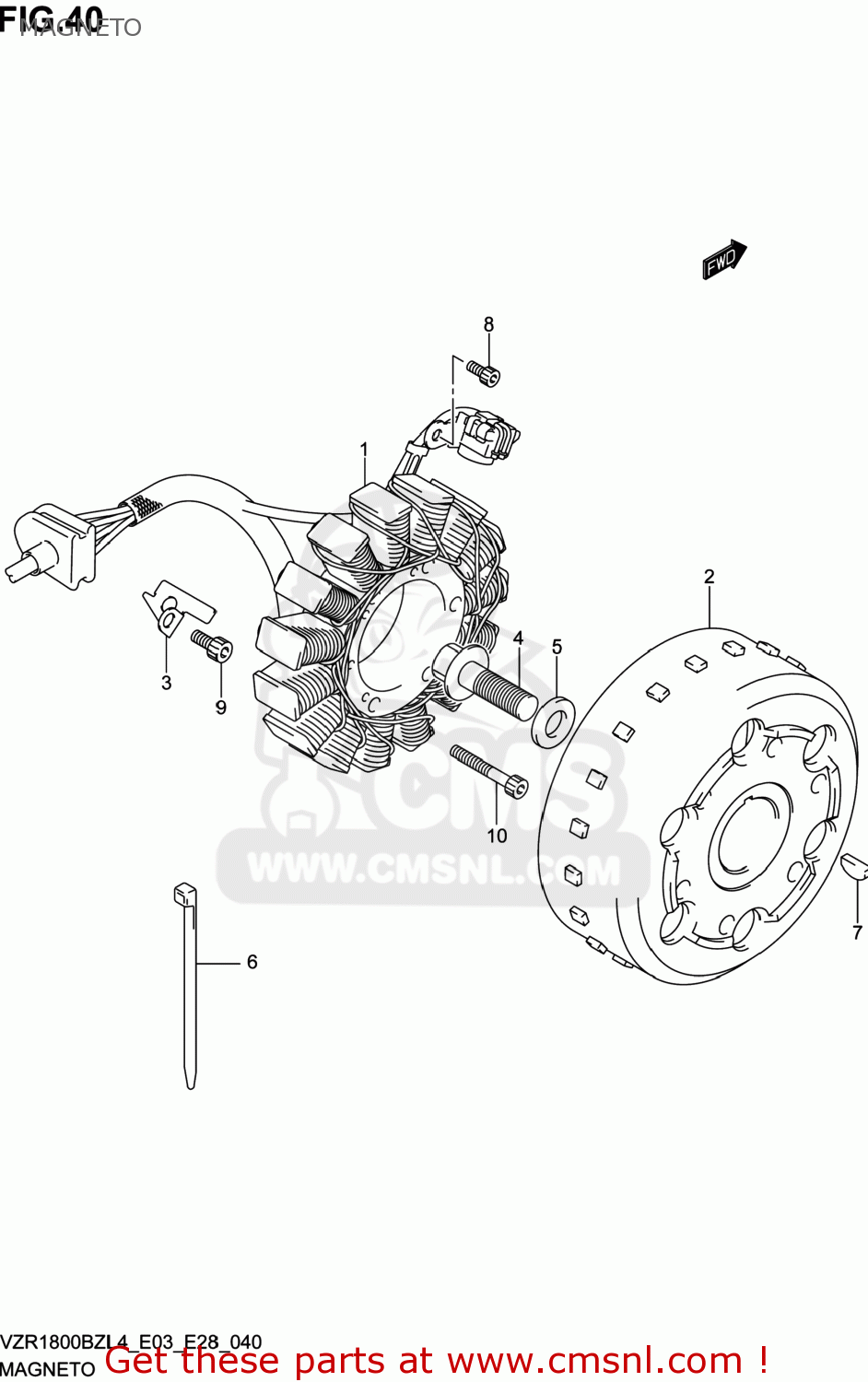 MAGNETO VZR1800BZ BOULEVARD 2014 (L4) USA (E03)