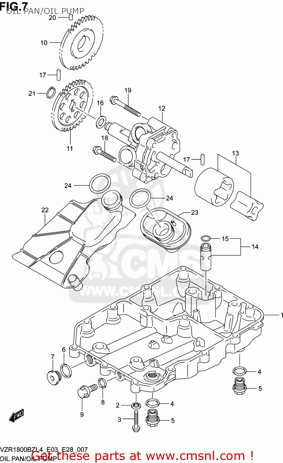 OIL PAN/OIL PUMP VZR1800BZ BOULEVARD 2014 (L4) USA (E03)