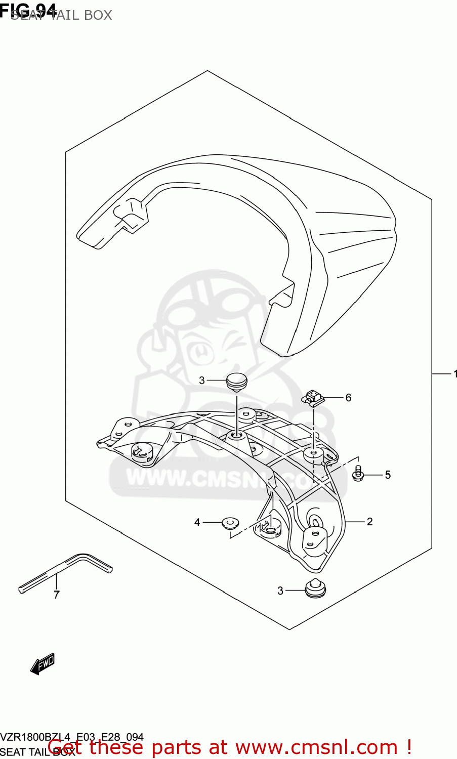 SEAT TAIL BOX VZR1800BZ BOULEVARD 2014 (L4) USA (E03)