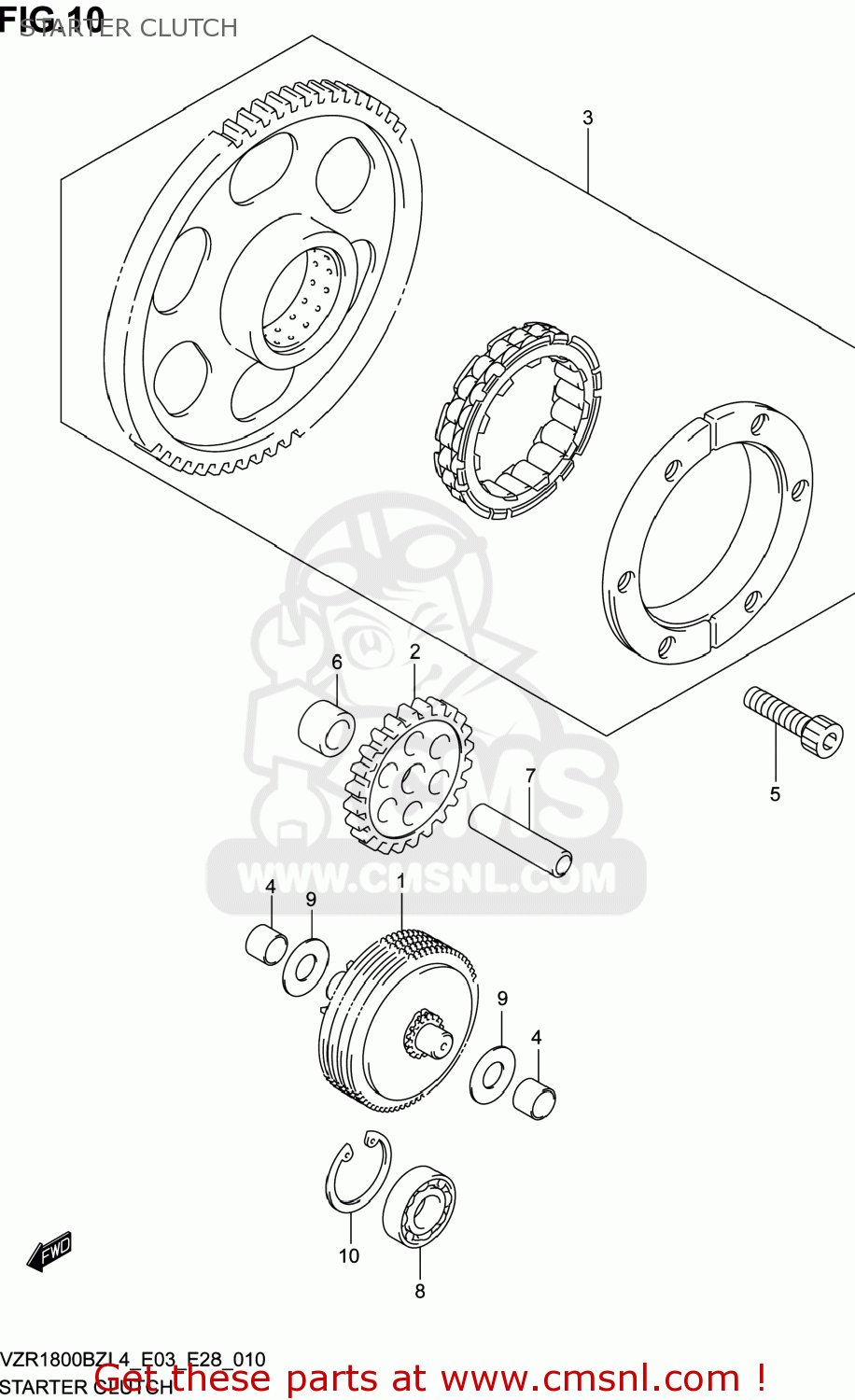 STARTER CLUTCH VZR1800BZ BOULEVARD 2014 (L4) USA (E03)