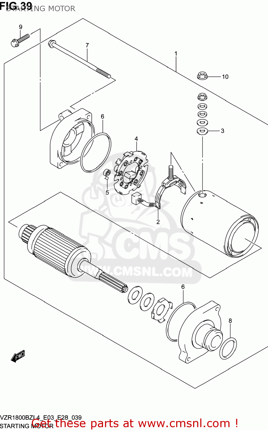 STARTING MOTOR VZR1800BZ BOULEVARD 2014 (L4) USA (E03)