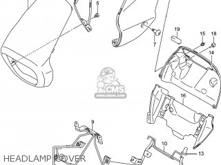HEADLAMP COVER - VZR1800BZ BOULEVARD 2014 (L4) USA (E03)