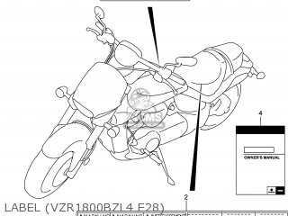 LABEL (VZR1800BZL4 E28) - VZR1800BZ BOULEVARD 2014 (L4) USA (E03)