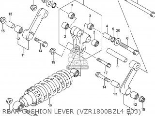 REAR CUSHION LEVER (VZR1800BZL4 E03) - VZR1800BZ BOULEVARD 2014 (L4) USA (E03)