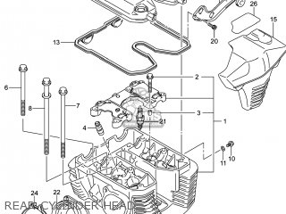 REAR CYLINDER HEAD - VZR1800BZ BOULEVARD 2014 (L4) USA (E03)