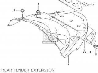 REAR FENDER EXTENSION - VZR1800BZ BOULEVARD 2014 (L4) USA (E03)