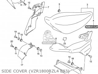 SIDE COVER (VZR1800BZL4 E03) - VZR1800BZ BOULEVARD 2014 (L4) USA (E03)