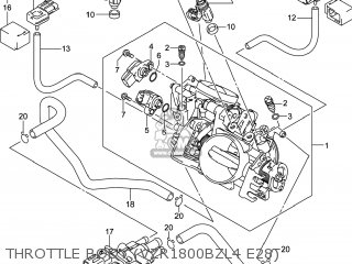 THROTTLE BODY (VZR1800BZL4 E28) - VZR1800BZ BOULEVARD 2014 (L4) USA (E03)