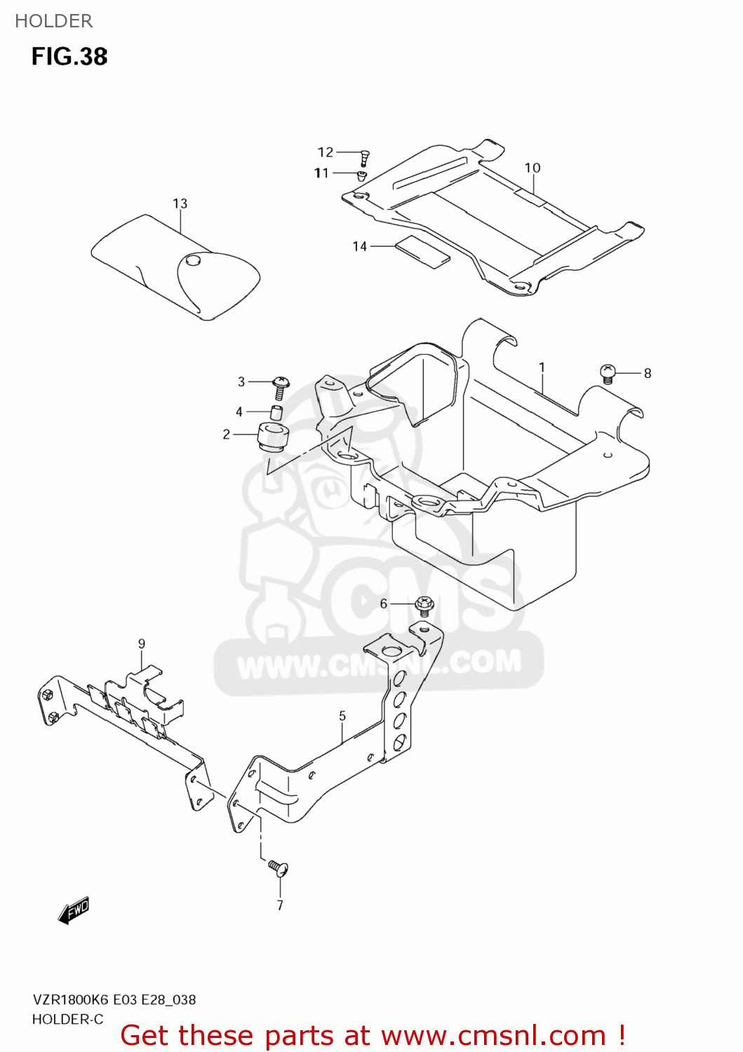 HOLDER VZR1800N BOULEVARD M109R 2006 (K6) CALIFORNIA (E33)