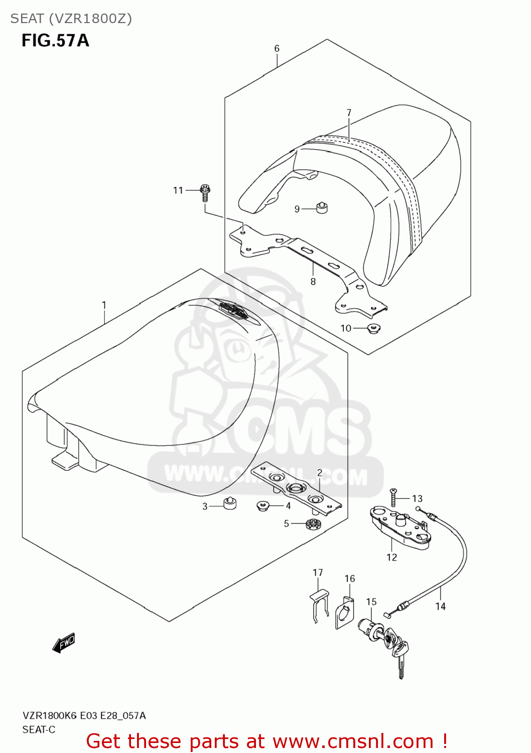 SEAT (VZR1800Z) VZR1800N BOULEVARD M109R 2006 (K6) CALIFORNIA (E33)