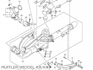 MUFFLER (MODEL K8/K9) - VZR1800N BOULEVARD M109R 2006 (K6) CALIFORNIA (E33)