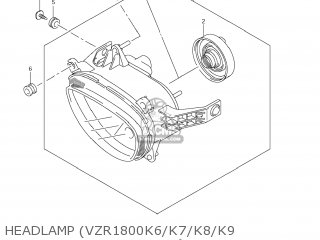 HEADLAMP (VZR1800K6/K7/K8/K9 - VZR1800N BOULEVARD M109R 2007 (K7) CALIFORNIA (E33)