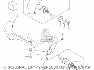TURNSIGNAL LAMP (VZR1800K8/K9/NK8/NK9) - VZR1800N BOULEVARD M109R 2007 (K7) CALIFORNIA (E33)