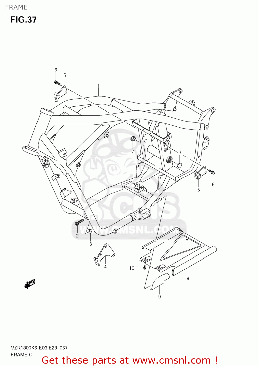 FRAME VZR1800N BOULEVARD M109R 2009 (K9) CALIFORNIA (E33)